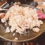 とろけるハンバーグ福よし - 締めはガーリックライス