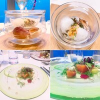 ワインラウンジ＆レストラン セパージュ 名古屋店 - 貝殻の入ったお皿は口どり　生雲丹やとんぶり