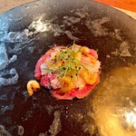 薫 HIROO - 米沢牛ヒレ 白海老の生とフリット2種