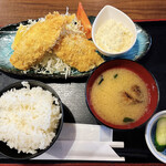 さくら水産 - 「生」アジフライ定食(ご飯少なめ)_¥1,000