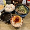 Harunoya - つけ肉そばランチ850円、クリームコロッケ小丼
