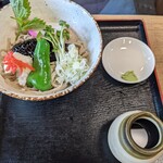 手うち庵 - ナスのぶっかけ蕎麦