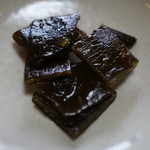 蕎麦菜 - 昆布の佃煮。