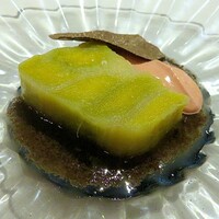 ルメルシマン オカモト - ポロ葱のテリーヌ　地鶏レバームースとトリュフのヴィネグレット