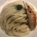 鴨出汁中華蕎麦 麺屋yoshiki - 蟹出汁塩つけ蕎麦（手揉み麺）