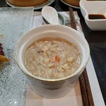 趙の飲茶 888 - お粥。ふたを開けて。