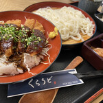 岐阜県のおいしいお酒とお料理 円相 くらうど - 飛騨豚の味噌カツ丼＋美濃細打ちうどん
