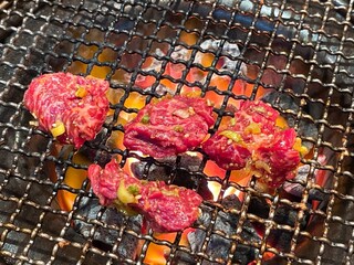 Shinseikan - ハラミ（タレ）焼く