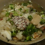 ぼうの - 薬味と出し汁をかけて