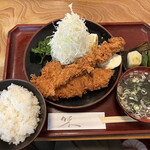 とんまる - ロースカツとエビフライランチ！