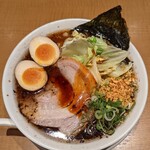 熟成醤油ラーメン きゃべとん - 味玉焦がしネギきゃべとん(2022年9月6日)