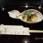 料亭 冨茂登 - 蒸しあわび　浜防風　