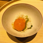 温石 - その上に黄身を乗せてTKGに。