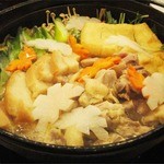 Bansei kan - 宴会ｺｰｽ(4500円)鶏鍋