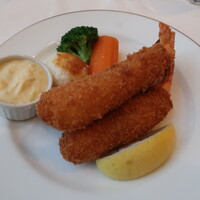 レストラン香味屋 - ランチ（エビフライ）