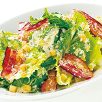 Caesar salad with grilled bacon