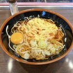 東京グル麺 - 野菜かき揚げそば生玉子付（580円）