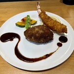 kitchen俊貴 - ハンバーグと海老フライ
