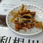又兵衛 船形店 - 鰻のヒレの唐揚げ(無料)