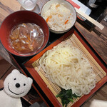 そば・ほうとう・郷土料理 信玄 - おざら・鮑の煮貝ごはんセット Ozara Dipping Thin Noodles Koshu Style + Seasoned Rice Bowl with Simmered Abalone Set