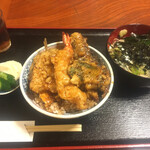 花家 - 天丼と冷たいお蕎麦のセット