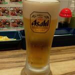 だるま焼売 - 生ビール (税込)495円 (2022.09.07)