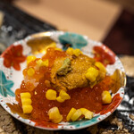 うを徳 - 2022.9 うにいくら飯（函館産ムラサキウニ、網走産いくら、北海道産トウモロコシ）