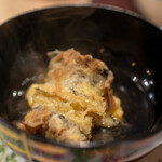 うを徳 - 2022.9 琵琶湖産天然うなぎ天ぷらと北海道産トウモロコシ天ぷらの揚げ出し椀