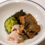 うを徳 - 2022.9 うざく（琵琶湖産天然うなぎ、鷹架沼産天然うなぎ、仙鳳趾産真牡蠣、キュウリ、岩もずく）