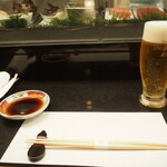 栄寿司 - 生ビール