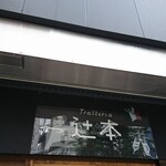 183879615 - 店頭上部 看板 Trattoria 辻元