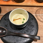 海老丸らーめん - アミューズ(パプリカのスープ)