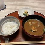 旅館 洋々閣 - 『御食事』『汁』大好きな赤だし（具材は失念）＆よい塩梅の糸瓜のお漬物
