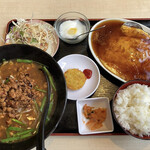 Chuukaryouri Kanae - カニ玉ランチ（スープ→ラーメン変更）858円 