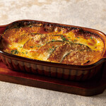 Pumpkin and eggplant cheese gratin