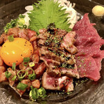 NOMASALUD - 生肉3種盛り！ヤバい。