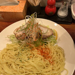 広島つけめん まるとちび - トッピングはチャーシューを選択。２枚乗る。