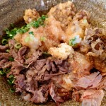 踊るうどん - 令和4年9月
            肉まいたけ天ぶっかけ 970円