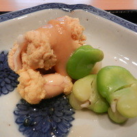 じき 宮ざわ - 空豆と鯛の子？の炊き合わせ