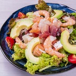 Seafood cobb salad