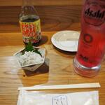 卓 - じゃこ鬼おろし、シソ酎ハイ