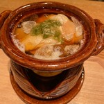 もちづき - 生湯葉、鴨茄子、刻み山葵、里芋、鮑、椎茸　お鍋