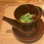 もちづき - 土瓶蒸し〜松茸、鱧、海老、巻き湯葉、銀杏