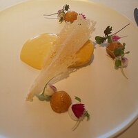 リストランテKubotsu - 竹田さんの飛騨かぼちゃを様々な調理法でオーム乳業のサワークリームと（2022.8）