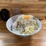 麺処 マゼル - まぜそば　醤油　並　ニンニク　ヤサイマシ　アブラマシ