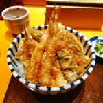 日本橋天ぷら魚新 - 特製天丼 1,980円 ♪