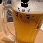 Sushi Sake Sakana Sugitama - グラスに店名が！