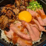北海道キッチン YOSHIMI - 牛肉カルビ＆ローストビーフ　拡大