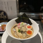 酒肴場 屯 - 【限定】冷やしらぁ麺（真昆布水×陸奥湾産帆立出汁）¥1300