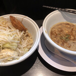 らーめん三極志 - 濃厚煮干二郎系つけめん　1000円